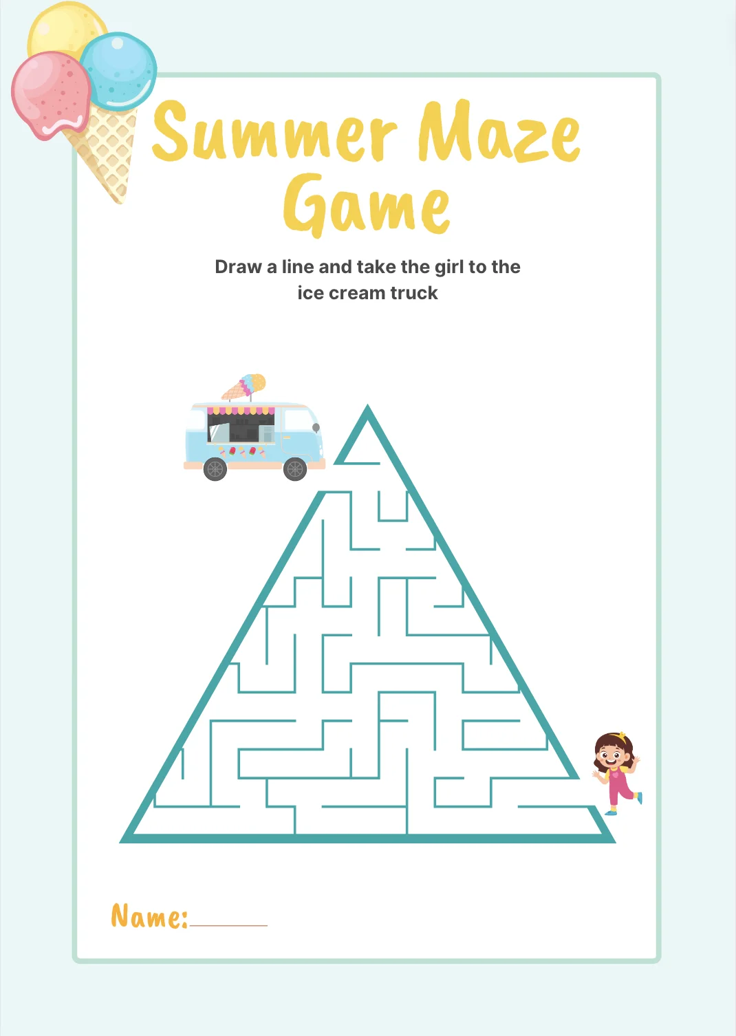 Image of Summer Maze Game 1