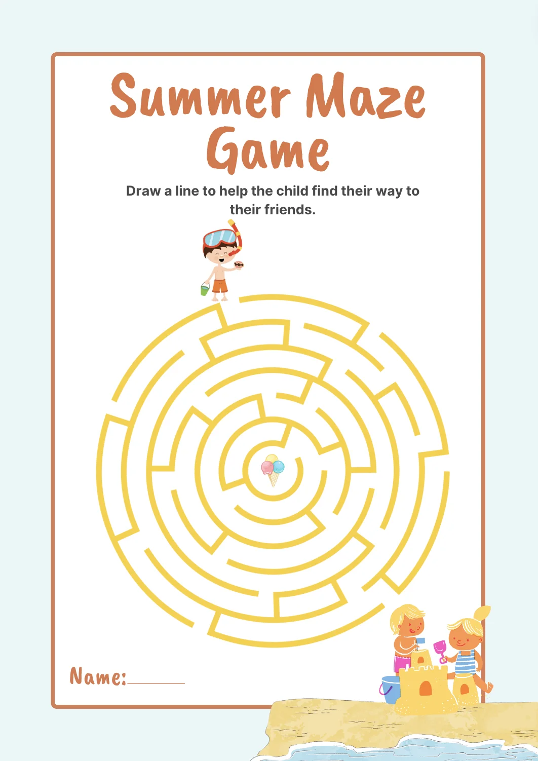 Image of Summer Maze Game 3